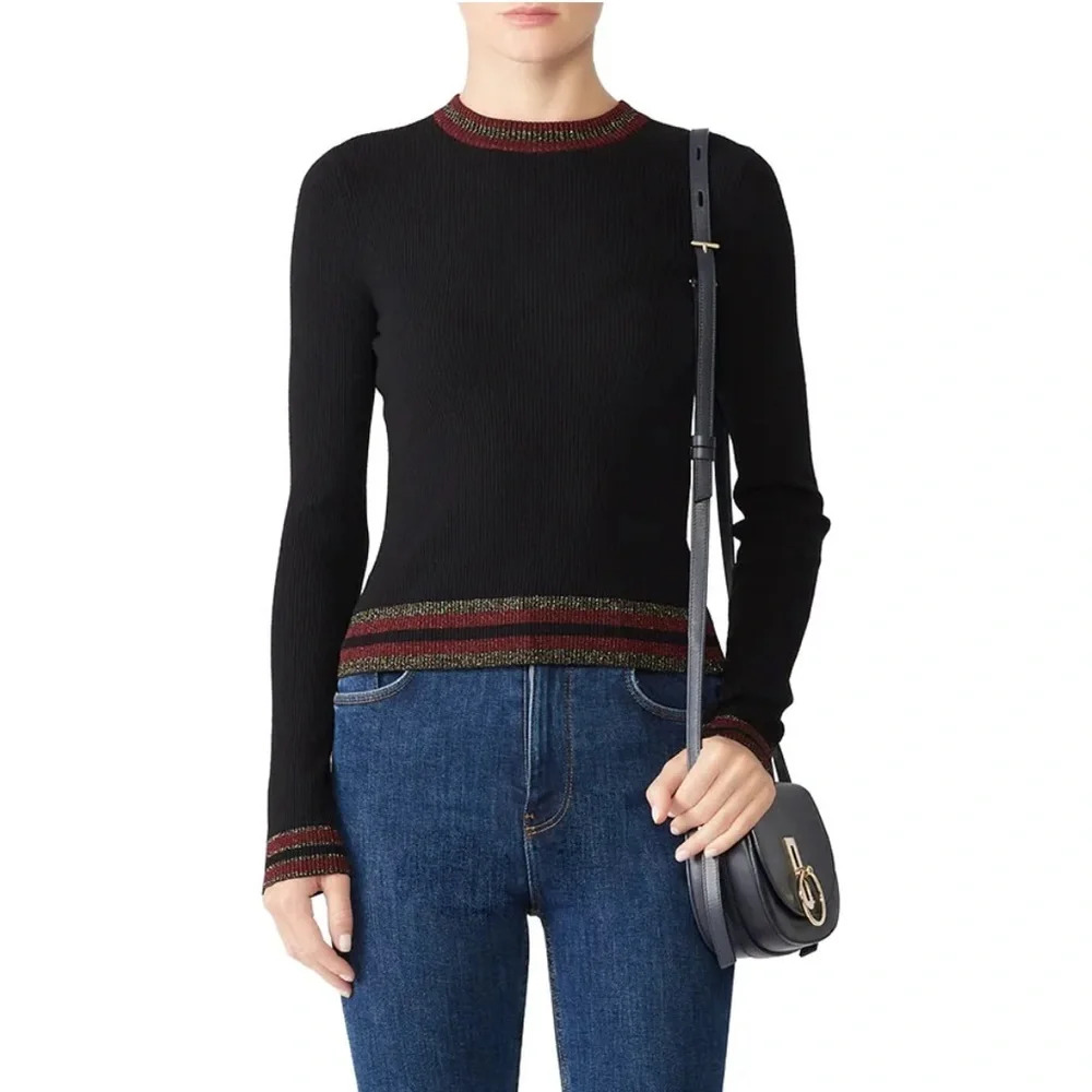 A.L.C. Tenney Metallic Stripe Sweater